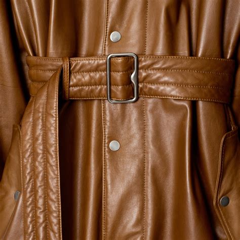 burberry faux leather trim zippers